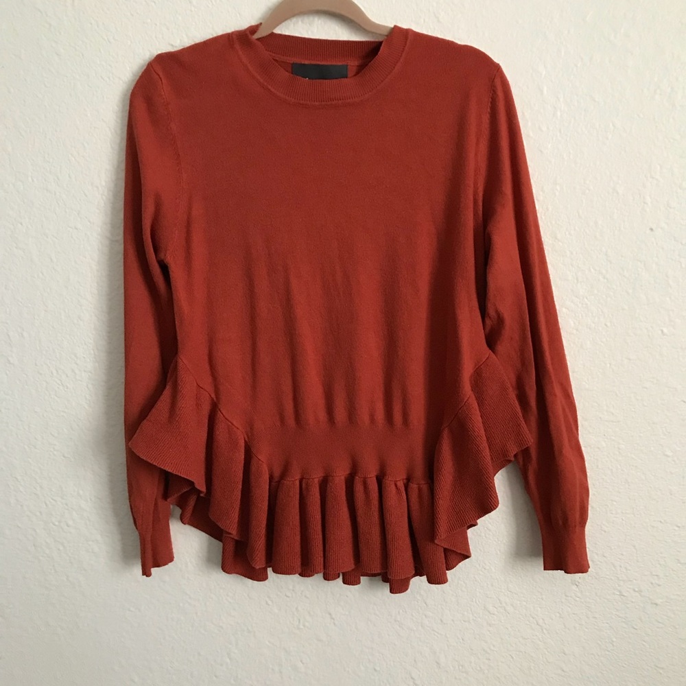 Orange crop top sweater